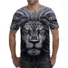 Men's T Shirts 2023 Summer 3D Printing Fun Animal Print T-shirt Casual O-neck Hip-hop Short-sleeved Shirt