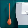 Toiletborstels houders sile met houder set wallmounted lang handeld reinigingsborstel moderne hygi￫nische badkamer accessoires276n323l d dhjhn