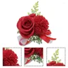 Fleurs décoratives 5 couleurs poignet Corsage demoiselle d'honneur soeurs fleur à la main artificielle soie Rose Bracelet pour mariage danse fête décor