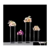 Party Decoration 10Pcs/ Lot Table Flower Rack 40/60 /80 /100 Cm Tall Acrylic Crystal Wedding Road Lead Centerpiece Event Drop Delive Dhid0