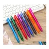 Kulspets pennor 0,7 mm raderbar penna lämpliga påfyllningar Colorf Creative Set School Office Stationery Gel skrivtillbehör Drop Delivery Dhul8