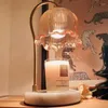 Candle Holders Nights Nordic Glass Holder Oil Burner Latterns Lantern Metal Porta Cande Candelu Luksusowy wystrój domu WWH35XP