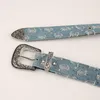 Kemerler Denim Bez Kemeri Kadınlar için Retro Alaşımlı Oyma Pin Tokalı Bel Strap Kadın Kız Kot Sokak Dekorasyon Beldesi