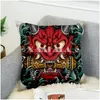 Kussensloop samurai tattoo art 3d print er sofa bed home decor kussensloop slaapkamer kussen voor autokut 1 drop levering tuin textil dhwoc