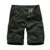 Herr shorts herrbyxor sommarlast lösa svettbyxor delade byxor multi-pocket stil slacks