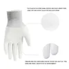 12 Pairs Polyester Nylon PU Coating Safety Work Gloves For Builders Fishing Garden Non-slip gloves