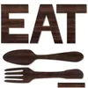 Novelty Items Set Of Eat Sign Fork And Spoon Wall Decor Rustic Wood Decoration Hang Letters For Art Drop Delivery Home Garden Dhlzn