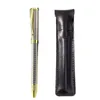 Ballpoint Pens Luxury Metal Pen/ Bag Gold / Silver Gel Pen 0.7mm Refills Smooth Refill Ink Blue