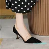 우아한 하이 힐 신발 섹시한 뾰족한 발가락 마리아 제인 신발 정품 가죽 패션 여성 웨딩 파티 드레스 신발