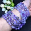 Strand 8.5mm Natural Stone Beaded Lavender Purple Jade oregelbundna formade pärlor för DIY -armband halsband Romantiska smycken