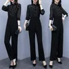 Women's Jumpsuits & Rompers Patchwork Womens Jumpsuit Ol Chiffon One Piece Pants Striped Combinaison Femme Salopette Bodysuit Overalls