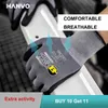 5 Pairs Nylon PU Nitrile Safety Coating Work Gloves Mechanic 15 Gauge Working Palm Coated