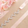 Wedding Sashes S198-S Rhinestones Evening Party Prom Dresses Accessories Belts Bride Waistband Bridal