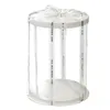 Gift Wrap Round Cake Box Double Layer Plastic Transparent Packaging Boxes Dessert Case Clear Candy Ribbons BlackGift