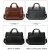 Briefcases Leather Genuine Men's Briefcase Laptop Bags Office Bag For Men Messenger Vintage Mens Handbag