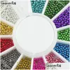 Nagelkonstdekorationer 12 färger Rhinestones för Strass Stone 3D Micro Ball Steringwheel Caviar Beads AC DHM8X