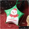 Christmas Decorations Creative Candy Box Color Printing Xmas With Handle Rope Star Gifts Boxes Drop Delivery Home Garden Festive Par Dhwjg