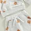 Ensembles de vêtements FOCUSNORM 0-3Y infantile bébé garçons filles 2 pièces vêtements dessin animé ours à capuche poche pull hauts pantalons