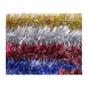 Decoração de festa 200cm espessado de fita colorida colorf guirlanda feliz natal ornamentos decorações para casa vermelha amarela azul dr dh0e6