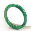Bangle Send Certificate Real Green Jade 7a Certified Jades Stone Bracelet Bangles Jadeite Hand-carved Emerald Fine Jewelry