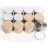 Storage Bottles 5Pcs Luxury Candle Jars With Lid Bulk Round Container Tins Empty Box For DIY Salves Skin Care Beauty Samples