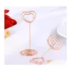 Party Decoration Holder Table Holders Poplace Stand Number Clip Name Picture Menu Clips Wedding Memo Cards Heart Paper Note Shaped D Dh8Ne