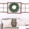 Decorative Flowers Wreaths Artificial Lavender Wreath Handcrafted Flower Garland Fake Decoration Home Wedding Door Wall Floral Dec Dhrxo