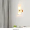 Lámparas de pared lámpara nórdica para la sala de estar de la sala de estar de la casa moderna cama de vidrio de vidrio de vidrio de vidrio iluminación de corredor