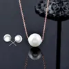 Necklace Earrings Set LEEKER Women Wedding Pearl Stud Necklaces Jewelry 2023 Fashion LK3