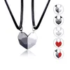 Pendant Necklaces Personality Fashion Magnetic Couple Necklace Friend Gothic Punk Heart Collar Chain Men's And Women's Party Gift