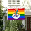 게이 프라이드 레인보우 플래그 3x5 ft LGBT 주먹 배너 LGBTQ 레즈비언 게이 양성 트랜스젠더 사인 야외 축하 파티 장식 정원 퍼레이드