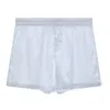 Underpants Fashion Summer Short dla mężczyzn Soft Wygodne satynowe pajamę odzież śpiąca szaty bokserski szorty szatowe odzież nocna odzież nocna