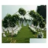 Dekorative Blumen Kränze Hochzeit Schmiedeeisen Hintergrund Stand Geometrie Pentagon Straße Blei Metall Bogen Regal für Party Dekoration D Dhuhj