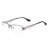 Lunettes de soleil montures hommes grandes lunettes en métal demi-jante Rectangle Prescription lunettes pour lentilles optiques myopie lecture progressive