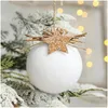 Party Decoration Christmas Balls Snowflake Water Drop Bell Tree Hanging Pendants Foam White Ornament Ball For Home 2022 Leverans GA DHQB6