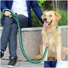 Dog Collars Leashes Double Strand Rope National Color Mix Large Adjust Collar Metal Buckle Pet 1.2M Length Traction Suit Big Dogs Dhekx