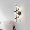 Lampes murales moderne minimaliste chevet nordique décor à la maison chambre salon fond éclairage lumières LED spirale lampe corps