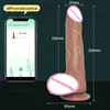 Anal Spielzeug App Fernbedienung Teleskop Rotation Vibrierende Realistische Dildos für Frau Heizung Weibliche Masturbation Erwachsene Sex 230113