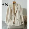 Blazer per abiti da donna L'ultima giacca casual coreana primaverile e autunnale nei blazer per abiti piccoli da donna Blazer elegante ed elegante Blazer in tweed da donna 230113