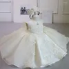 Fille robes enfant en bas âge infantile blanc rose princesse robe de soirée né baptême 1 an anniversaire Tutu bébé vêtements baptême été