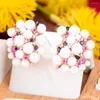 Stud -oorbellen Godki Summer Daily Flower Cluster Pearl voor vrouwen Cubic Zirconia Crystal CZ Statement Earring Brincos Bijoux