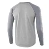 Men's T Shirts Summer Autumn Long Raglan Sleeve Casual Men O Neck Tshirts Solid Color Patchwork T-shirt Buttons Pullover Tees Clothing