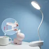 Tischlampen 1200 mAh LED-Lampe Wiederaufladbarer Ständer Kinderschreibtisch Stufenloses Dimmen für Studentenstudie Lesebuch Lichter DC 5V