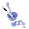 Инструменты для бровей трафареты оптом макияж 6in1 красавица Diy Mask Mask Set Set Comestic Brush Spoon Stick Комплект QF Drop Drop 2 DHCDP