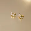 Backs Earrings MloveAcc Wholesale Simple No Piercing Ear Cuff Micro Pave Zircon Cute Butterfly Clip For Women 925 Sterling Silver Jewe