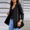 Kvinnors kostymer blazrar 2023 Kvinnor Elegant Loose Blazer Jackets Office Ladies Blazers Workwear Fashion Long Sleeve Coat Outwear kläder 230113