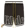 Rhude Men Mesh Shorts designer Green Red Black Long String Oversize Short Pants