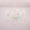 Chandeliers American Crystal Chandelier Lighting Simple Bedroom Living Room Lights Lron Candle Clothing Store LED Hanging Lamps