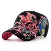 Ball Caps Frauen Schmetterlinge Blume Stickerei Mädchen Sonnenhüte Casual Snapback Baseball Cap Winter Herbst