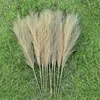 Decorative Flowers 70/110cm Bulrush Pampas Grass Flower Artificial Plants Branch Phragmites Fake Wedding Party Home Decoration